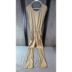 Women's Lovesong Pantsuit Size Small Beige Backless With Straps (SU2)